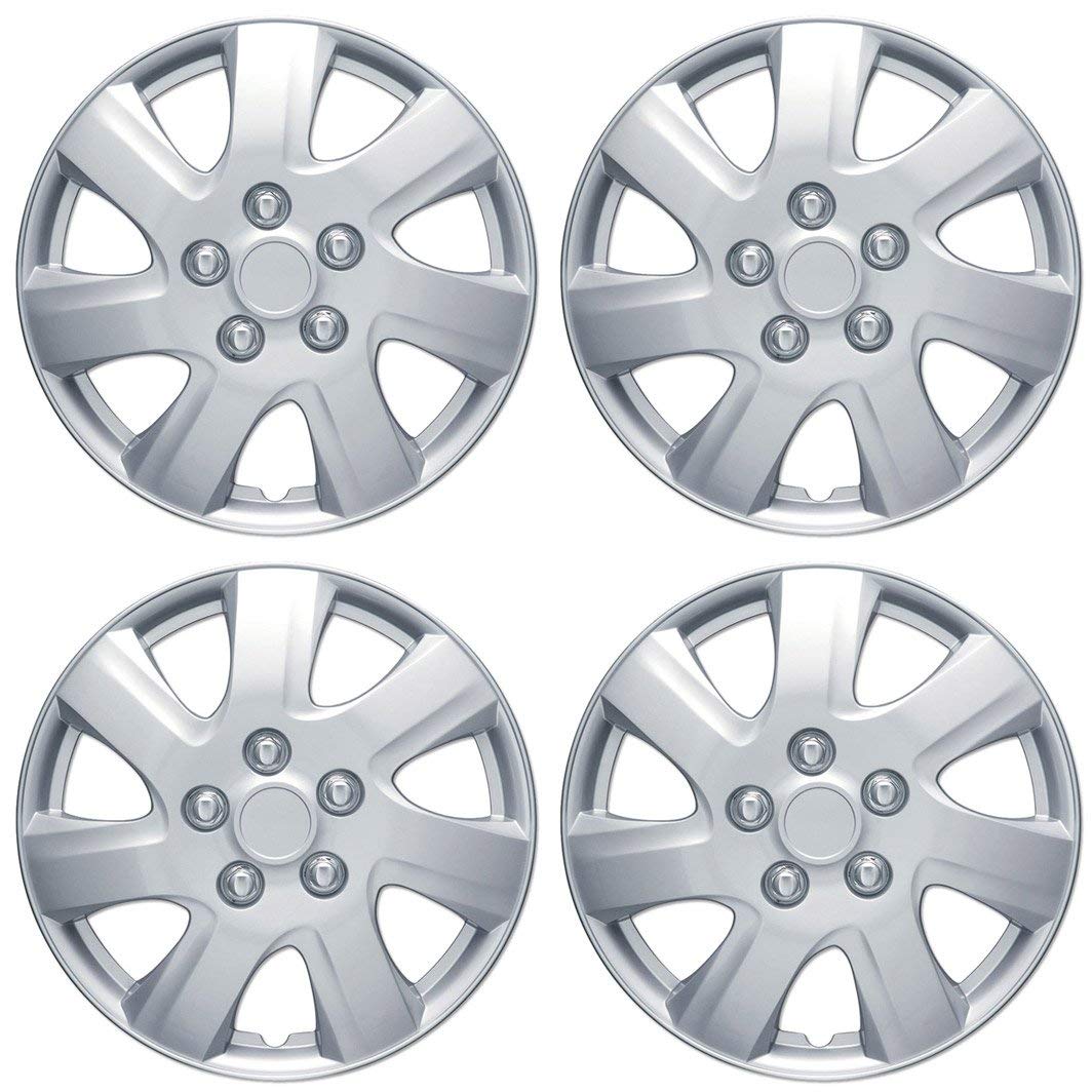 BDK (4-Pack) Premium 16" Wheel Rim Cover Hubcaps OEM Style Replacement Snap On Car Truck SUV Hub Cap - 16 Inch Set