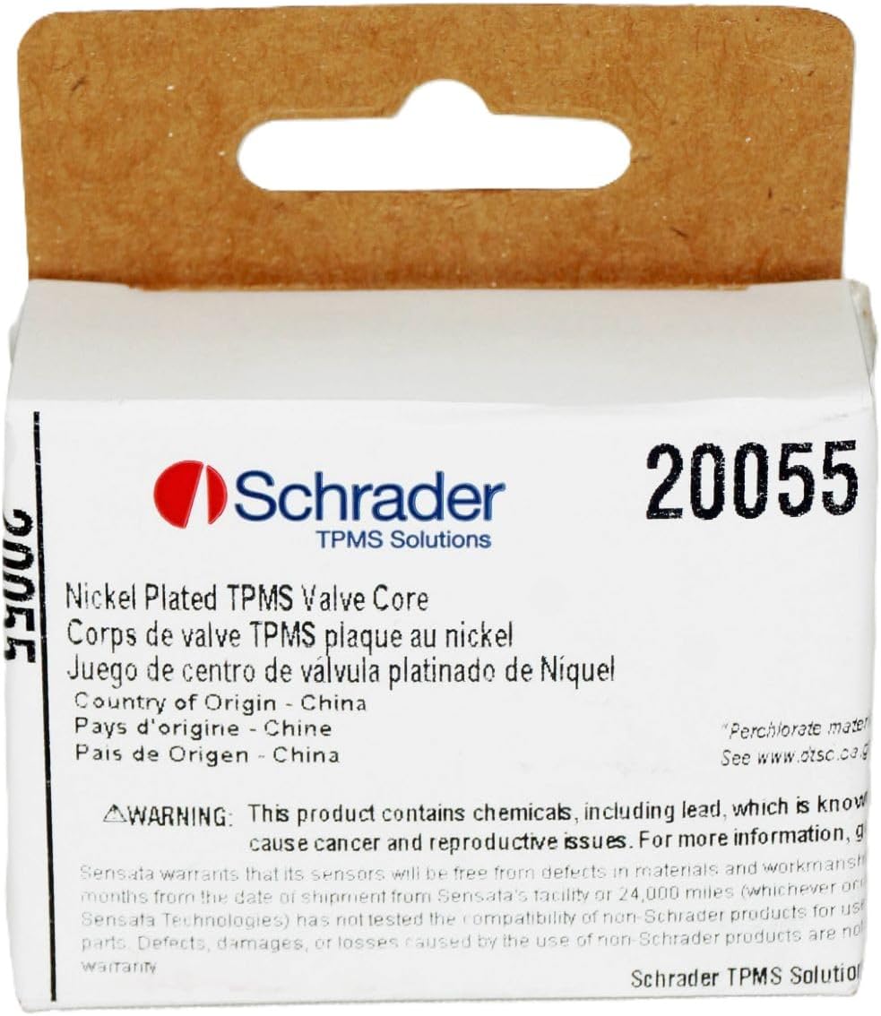 Schrader 20055 TPMS Nickel Plated Valve Core - Pack of 100