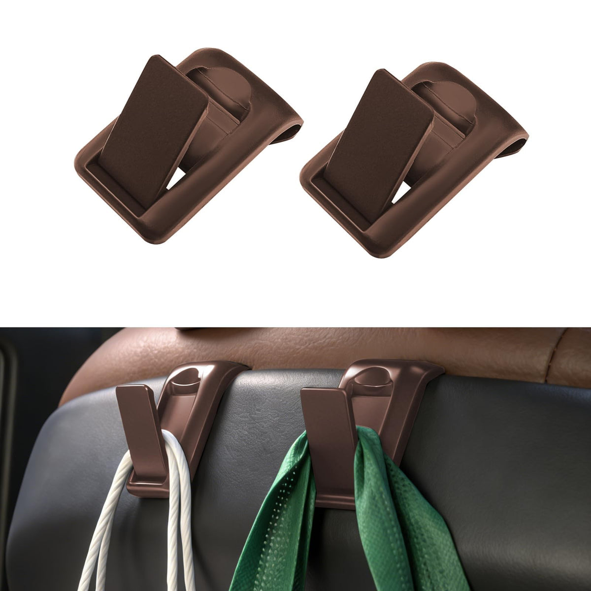 2 Packs Upgraded Foldable Car Seat Headrest Hidden Hooks for Volvo