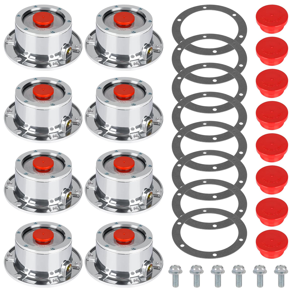 CheeMuii 4 Pack 343-4009 Trailer Hub Caps Kit Replace for Stemco 343-4009