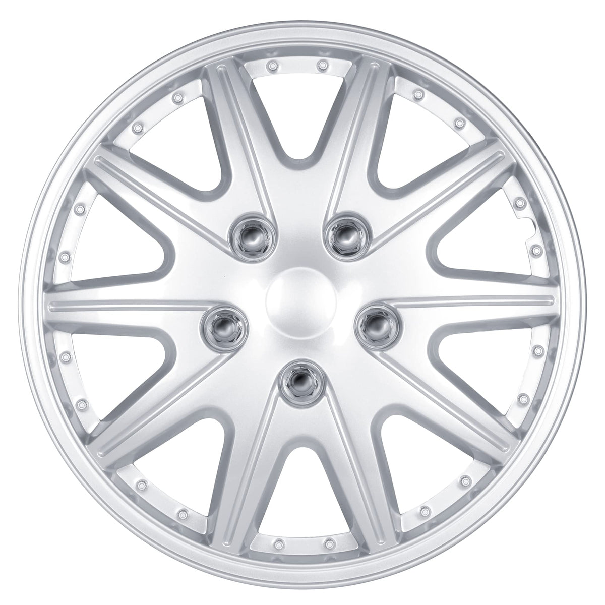 BDK HK993 Silver 15" Hubcaps Wheel Covers for Toyota Corolla (15 inch) – Four (4) Pieces Corrosion-Free & Sturdy – Full Heat & Impact Resistant Grade – OEM Replacement, 4 Pack