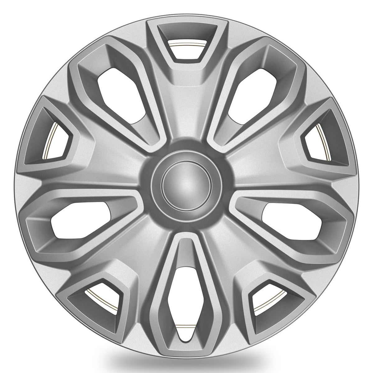 TangMiGe 4-Pack Hubcaps Wheel Covers Compatible with Ford Transit 150/250 / 350, 2015 2016 2017 2018 2019 2020 2021 2022 2023 2024, 16 inch, 5 Y Spok, Standard Leg, Silver Color