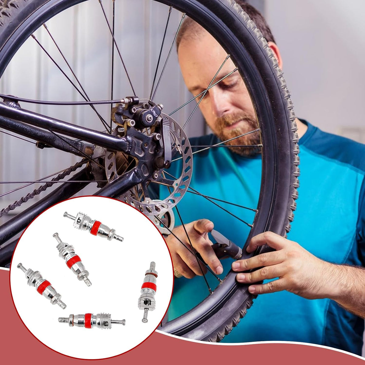 100pcs Valve Stem Core Replacement Kit, Premium Tyre Tire Valve Cores, Tire Valve Stems Standard Valve Core, Universal Tire Valve Core for Most Models of Cars, Trucks, Motorcycles and Bicycles