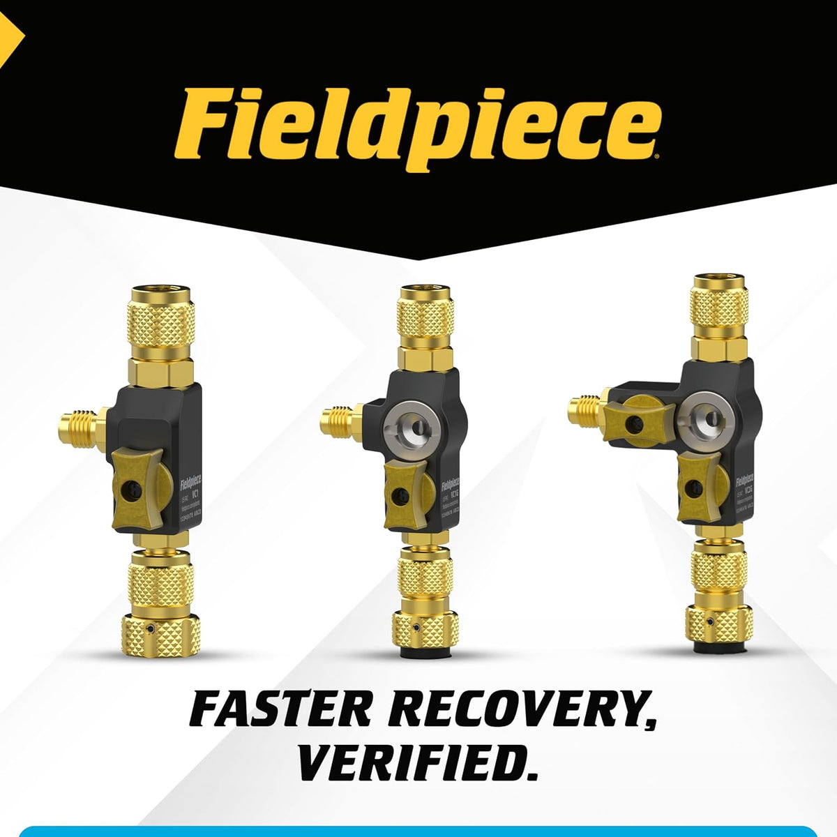 Fieldpiece - VC2G 1/4″ Valve Core Removal Tool Dual Valve with Sight Glass - Vacuum-Rated 20 microns & A2L Compatible - HVAC Tools