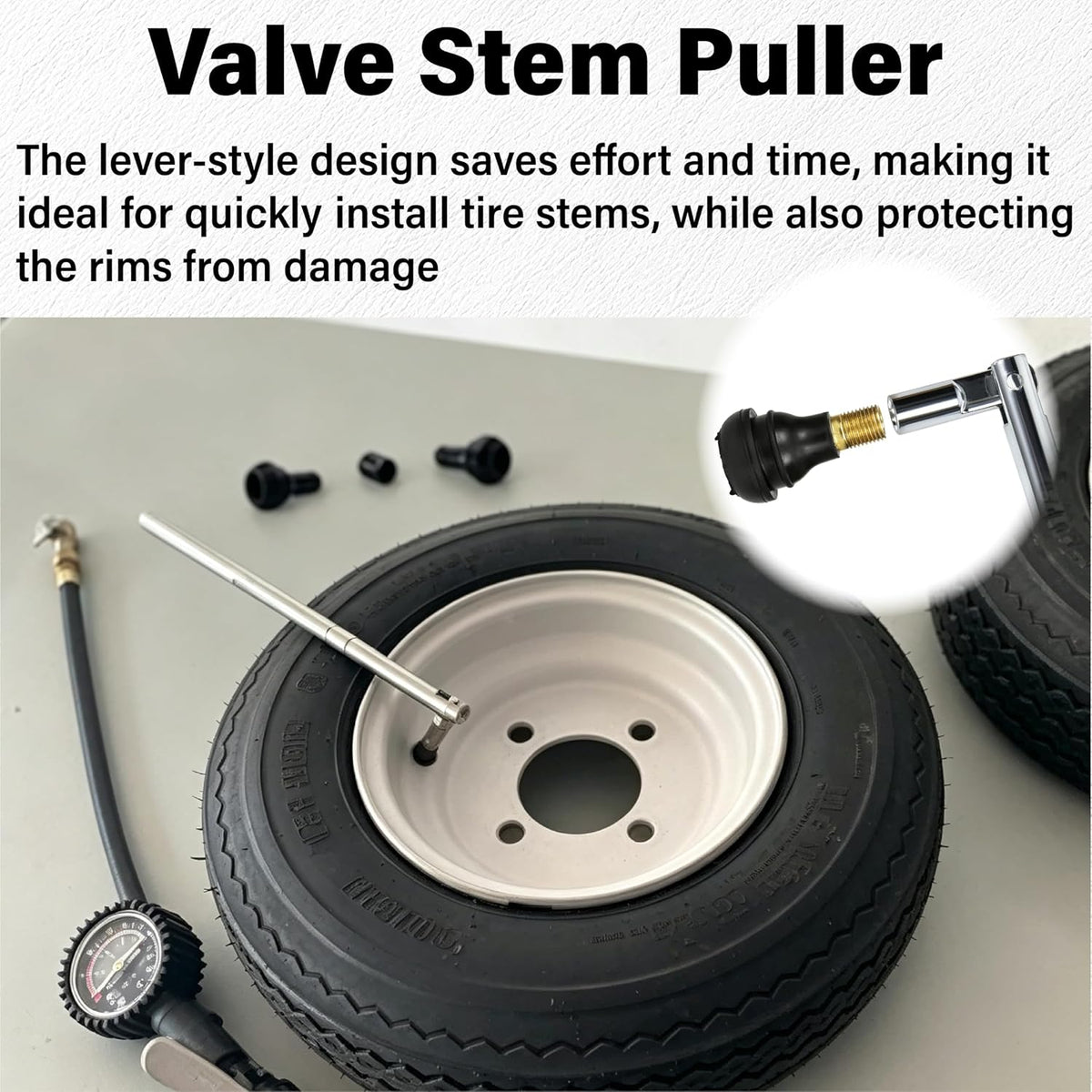 ecocstm Valve Stem Puller Installer Tool, Tire Valve Stem Removal Tool Kit