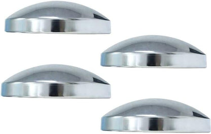 Semi Truck Hub Covers - 4 x Chrome Metal 8" Dome Style Hub Caps Dome Semi Truck Rear Wheel Covers