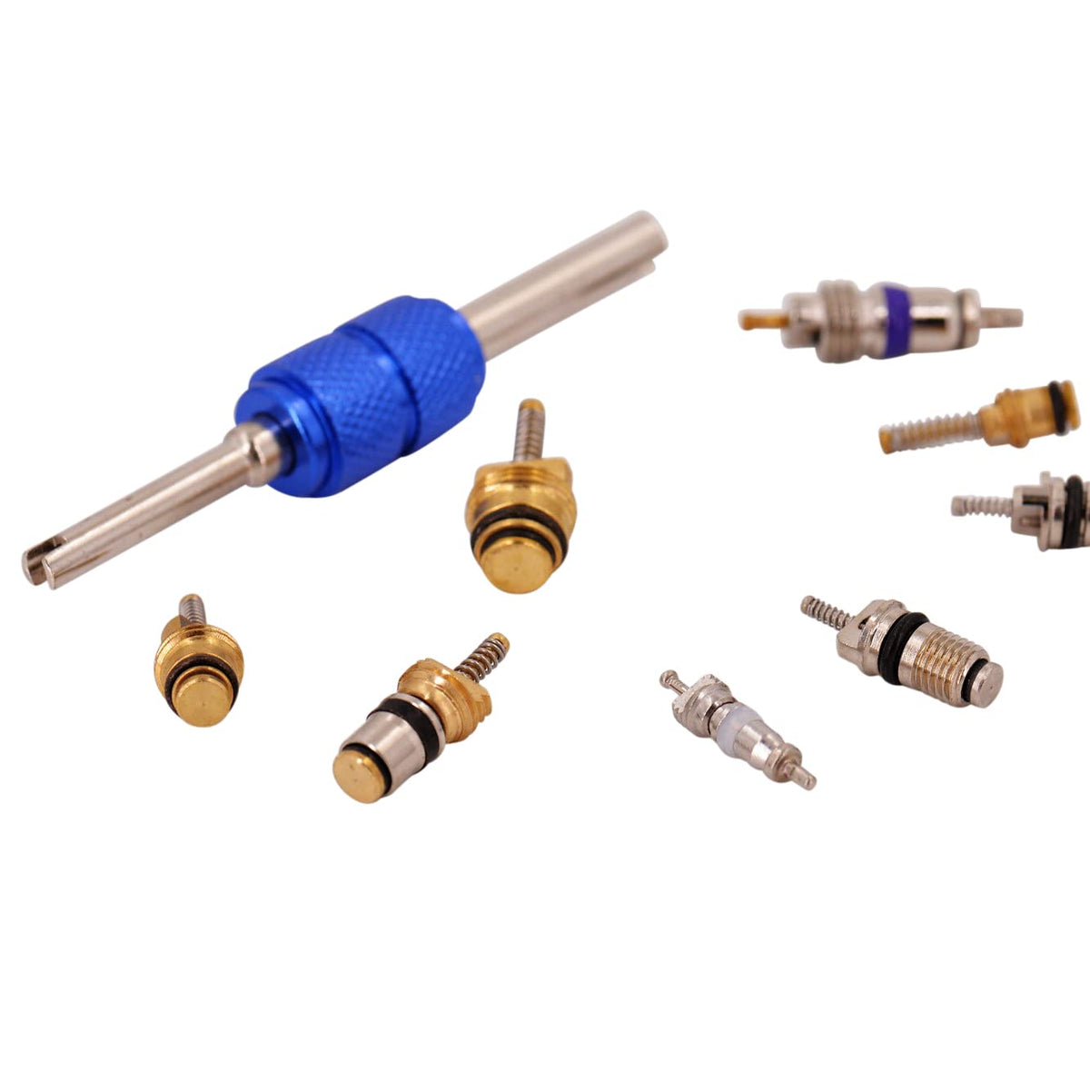 Car A/C Repair Kit - O-Ring Set + AC Valve Cores | Fix Air Conditioning | + Removal & Install Tool | R12 & R134a | - Also for Tire Valve Stems!