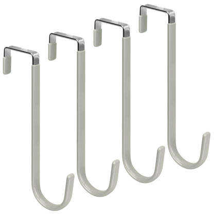 FYY Over the Door Hooks, Single-Hanger 4 Pack, Fits Doors 1 3/8" White