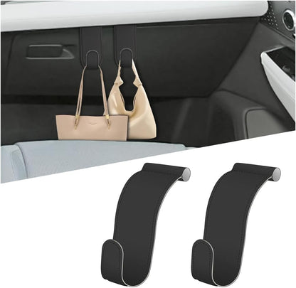 Bittwee 2PCS Car Glove Box Hooks Passenger Storage Hangers Black