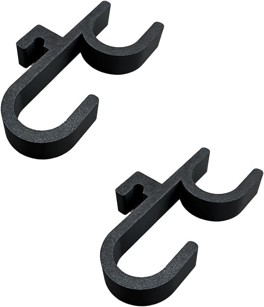 2PCS Car Umbrella Hooks, Multifunctional Auto Trunk Storage Organizer with Double Hook, Universal No Drilling Stable Vehicle Interior Umbrella Holder for Most Cars (Black)