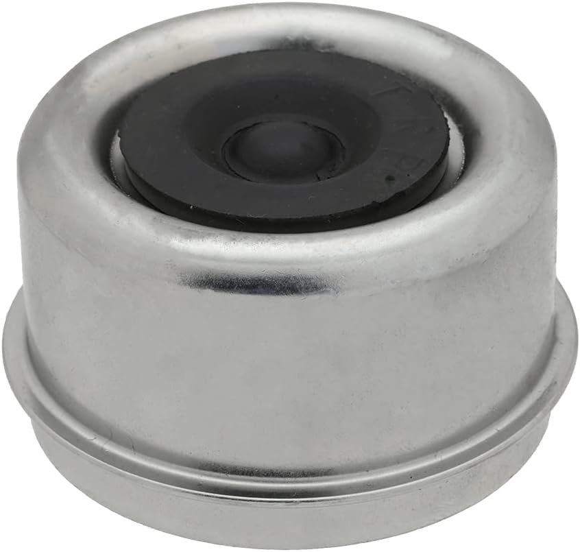 [2-Pack] Dust Cap 2.5" (2.45") - Trailer Axle Wheel Hub and Bearing with Rubber Plug, Replacement E-Z Lube Axle Dust Cover