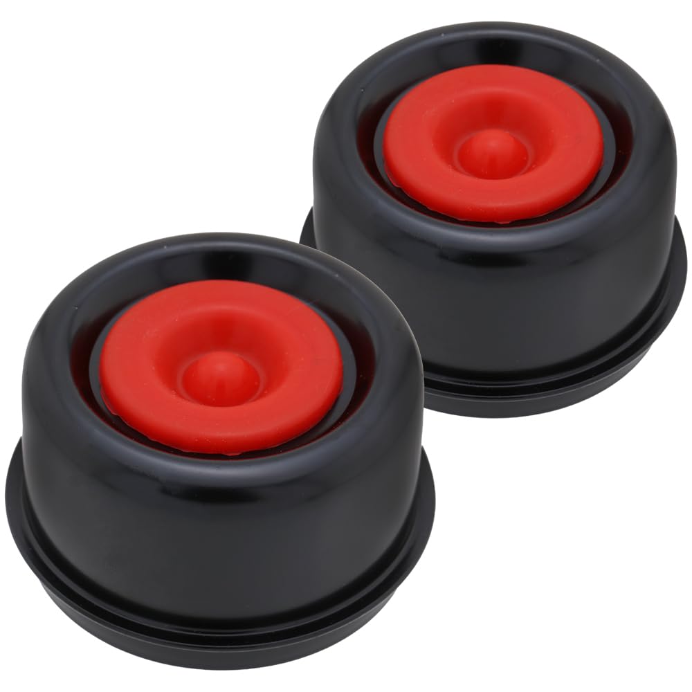 [2-Pack] Dust Cap 2.5" (2.45") - Trailer Axle Wheel Hub and Bearing with Rubber Plug, Replacement E-Z Lube Axle Dust Cover