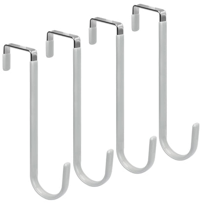 FYY Over the Door Hooks, Single-Hanger 4 Pack, Fits Doors 1 3/8" White