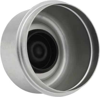[2-Pack] Dust Cap 2.5" (2.45") - Trailer Axle Wheel Hub and Bearing with Rubber Plug, Replacement E-Z Lube Axle Dust Cover