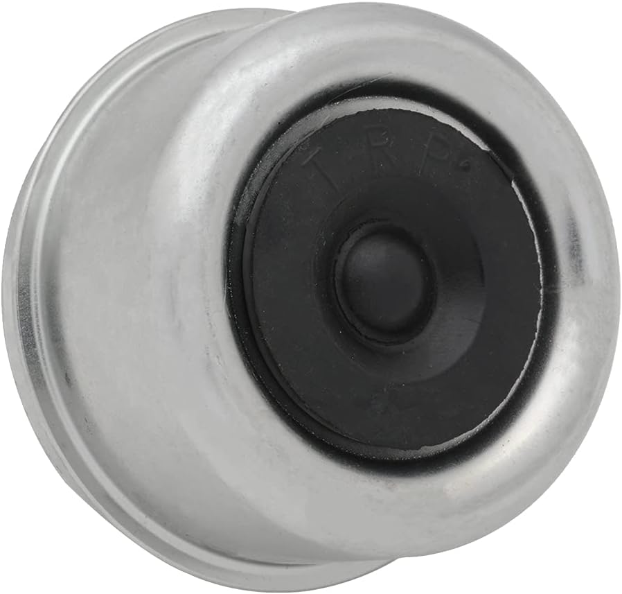[2-Pack] Dust Cap 2.5" (2.45") - Trailer Axle Wheel Hub and Bearing with Rubber Plug, Replacement E-Z Lube Axle Dust Cover