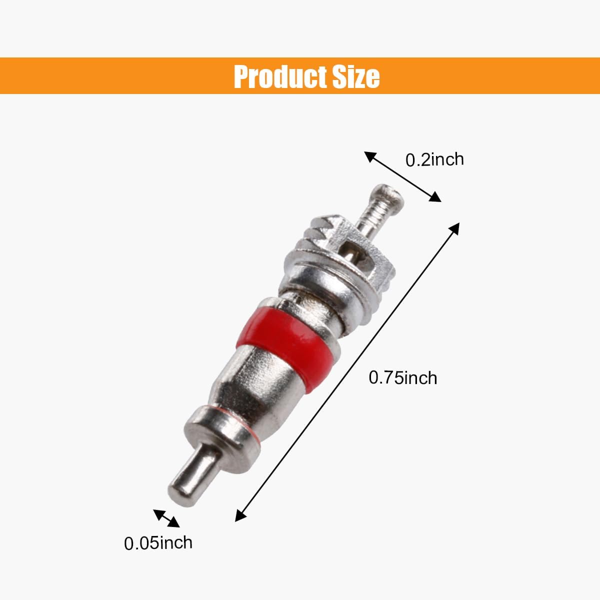 100PCS Premium Tyre Tire Valve Cores, Nickel Plated Valve Stem Core Part Replacement, Universal Tire Valve Stem Core for Most Automotive, RV, ATV & Air Conditioning, Motorcycles and Bicycles