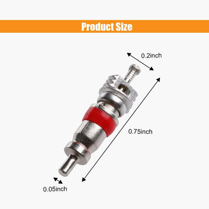 100PCS Premium Tyre Tire Valve Cores, Nickel Plated Valve Stem Core Part Replacement, Universal Tire Valve Stem Core for Most Automotive, RV, ATV & Air Conditioning, Motorcycles and Bicycles
