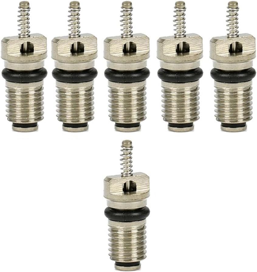 12 Pack Air Conditioning Valve Core Kit R134A Car AC Refrigerant Valve Core Leakproof High Pressure Schrader Stem Cores for Car A/C System Service Vane Air Vacuum Pump R134a Recharge Hose Kit