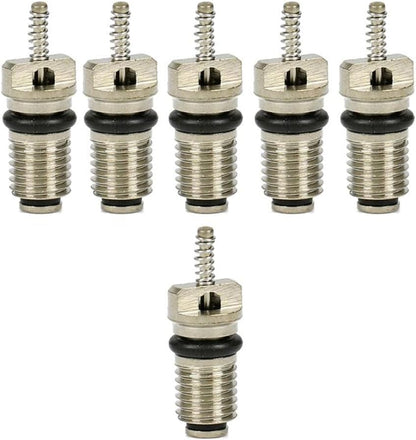 12 Pack Air Conditioning Valve Core Kit R134A Car AC Refrigerant Valve Core Leakproof High Pressure Schrader Stem Cores for Car A/C System Service Vane Air Vacuum Pump R134a Recharge Hose Kit