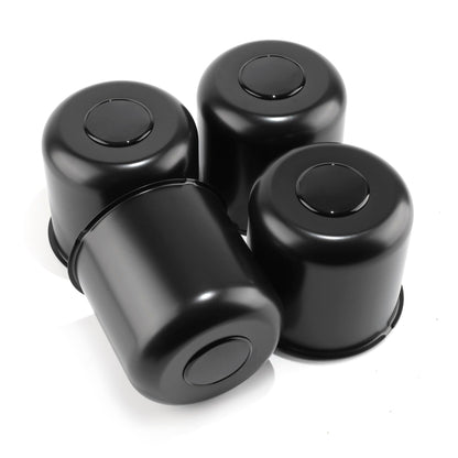 4Pcs 4.25" Stainless Trailer Wheel Center Caps, 4.29" H Chrome