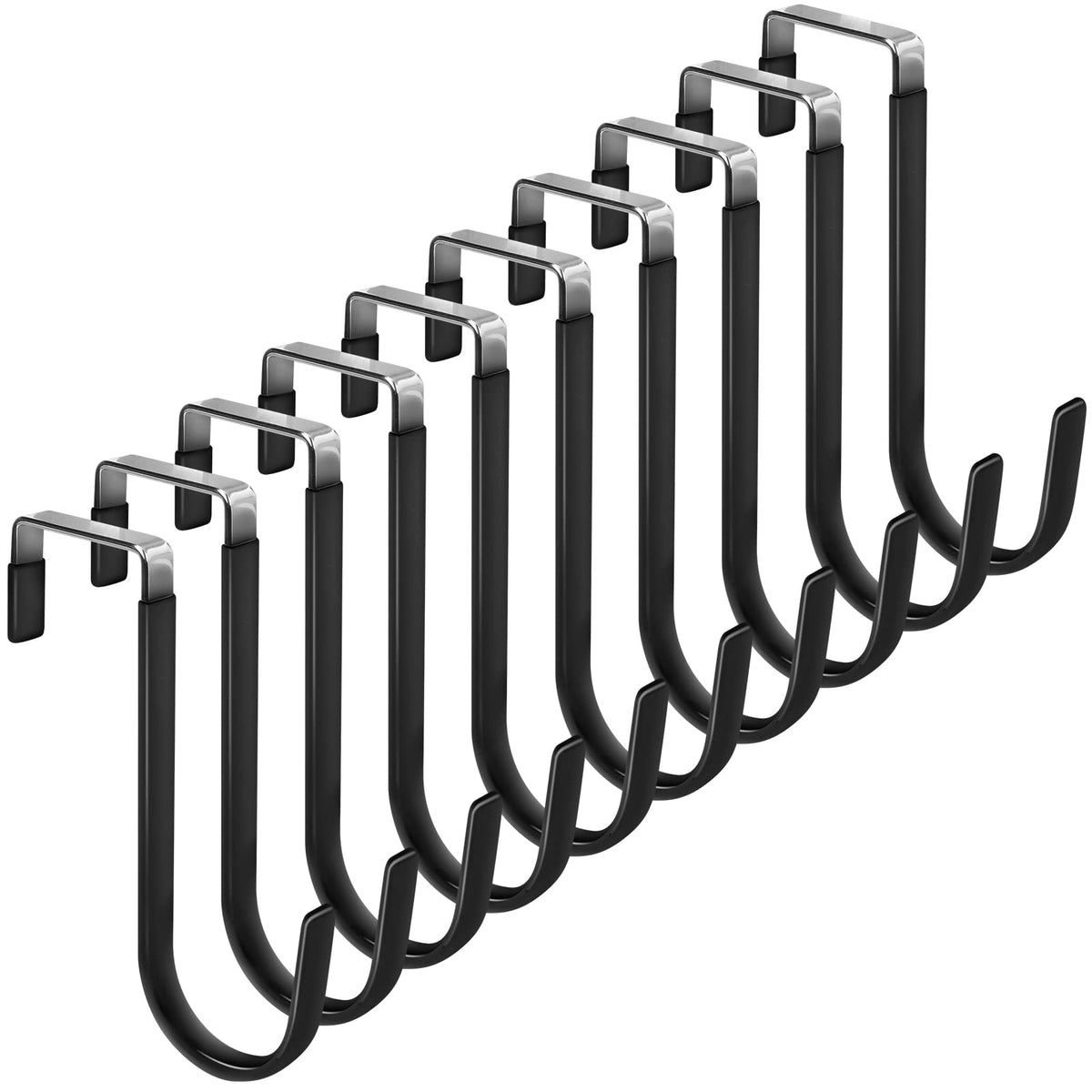 FYY Over the Door Hooks, Single-Hanger 4 Pack, Fits Doors 1 3/8" White