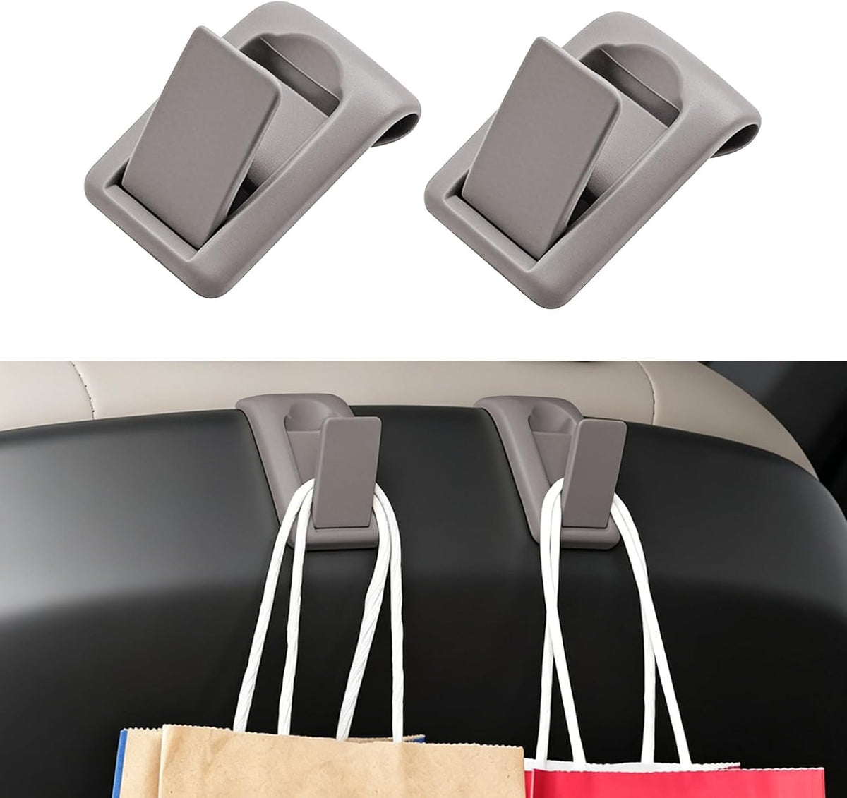 2 Packs Upgraded Foldable Car Seat Headrest Hidden Hooks for Volvo