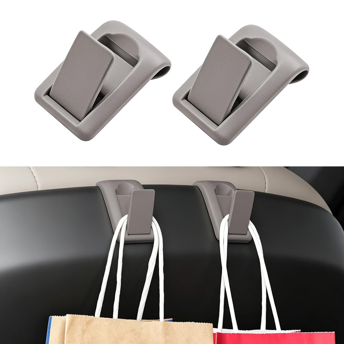 2 Packs Upgraded Foldable Car Seat Headrest Hidden Hooks for Volvo