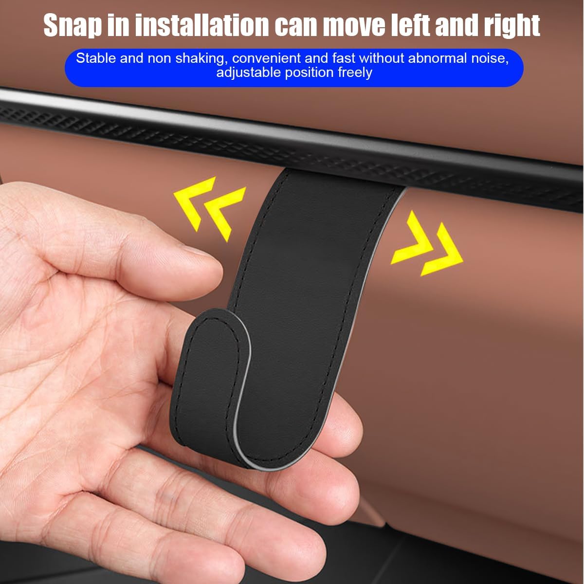 Bittwee 2PCS Car Glove Box Hooks Passenger Storage Hangers Black