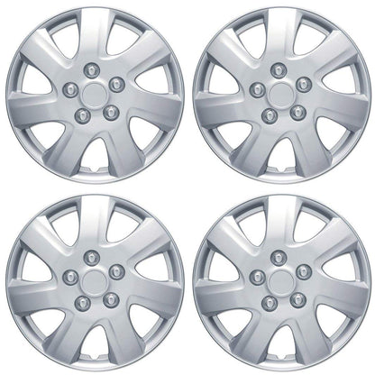 BDK (4-Pack) Premium 16" Wheel Rim Cover Hubcaps OEM Style Replacement Snap On Car Truck SUV Hub Cap - 16 Inch Set