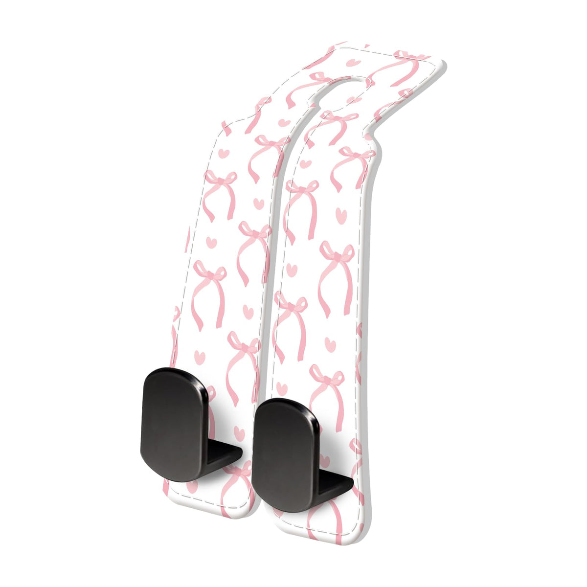 PU Leather Car Seat Hook, Storage Headrest Hanger, Cute Car Backseat Organizer, Car Hooks For Purses and Bags Black Leopard