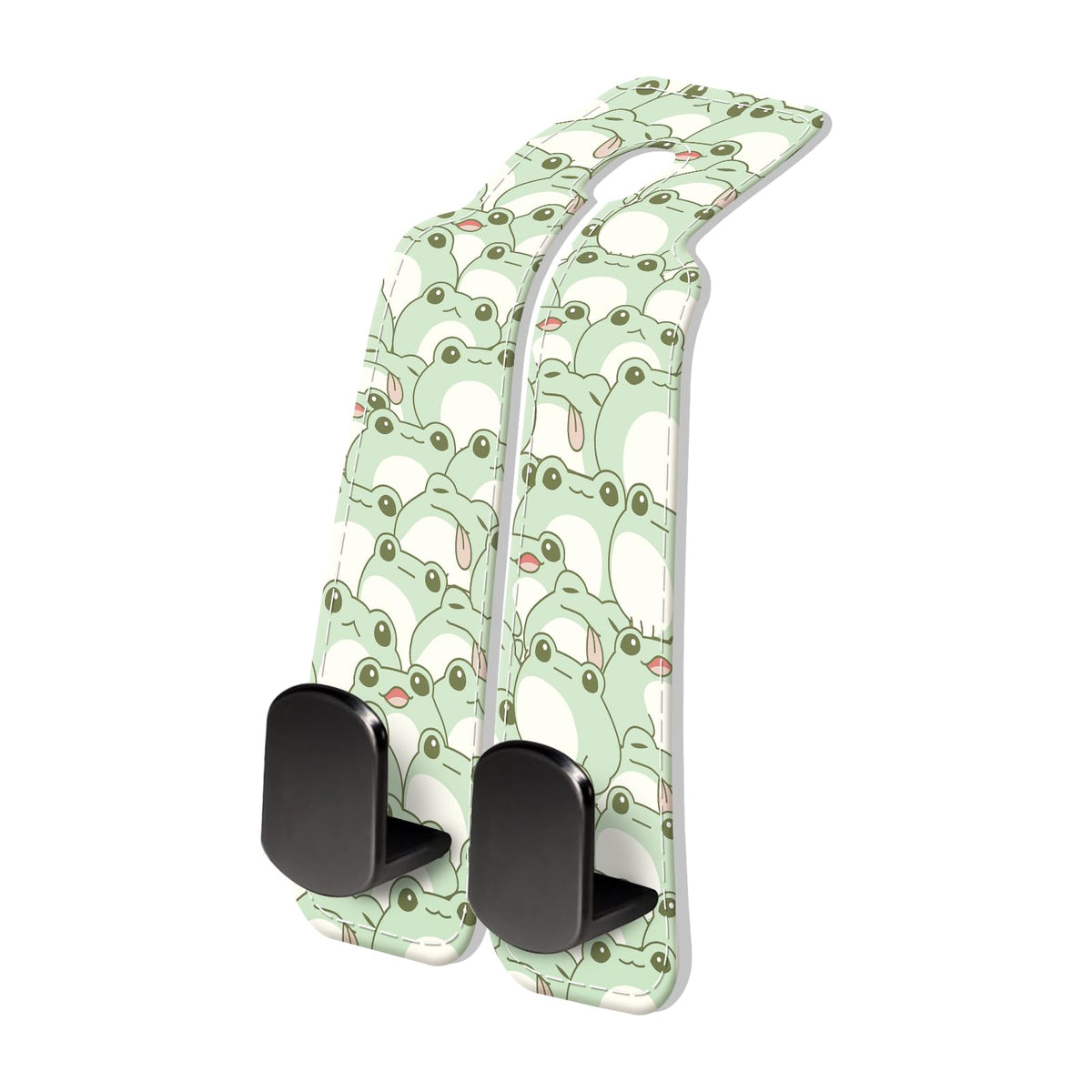PU Leather Car Seat Hook, Storage Headrest Hanger, Cute Car Backseat Organizer, Car Hooks For Purses and Bags Black Leopard