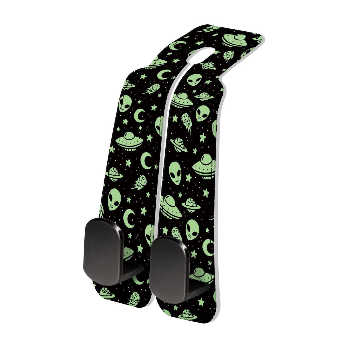 PU Leather Car Seat Hook, Storage Headrest Hanger, Cute Car Backseat Organizer, Car Hooks For Purses and Bags Black Leopard