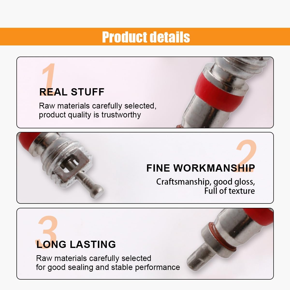 100PCS Premium Tyre Tire Valve Cores, Nickel Plated Valve Stem Core Part Replacement, Universal Tire Valve Stem Core for Most Automotive, RV, ATV & Air Conditioning, Motorcycles and Bicycles