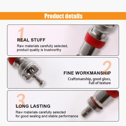 100PCS Premium Tyre Tire Valve Cores, Nickel Plated Valve Stem Core Part Replacement, Universal Tire Valve Stem Core for Most Automotive, RV, ATV & Air Conditioning, Motorcycles and Bicycles