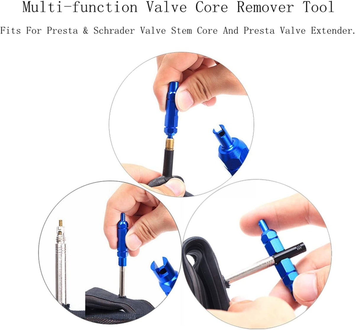 20 Pieces Presta Valve Core 4 Pieces Alloy Presta Valve Caps with Valve Core Remover Tool