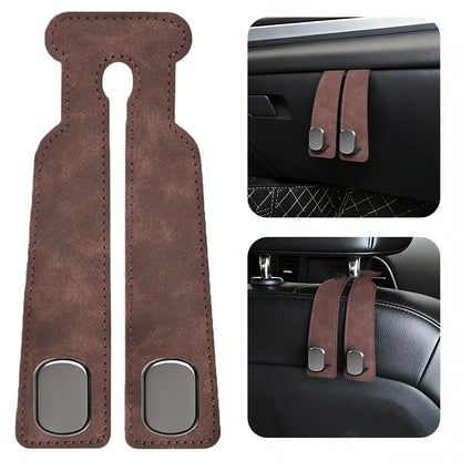 2-Pack Car Hanging Hooks for Car Seat Back & Glove Box, Grey