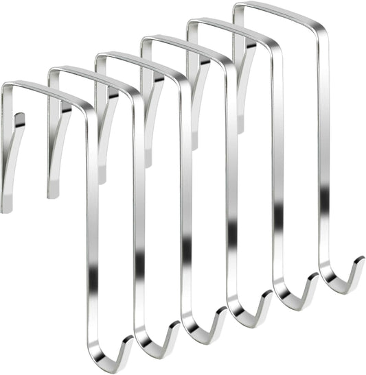 10Pcs Over The Door Hooks, Metal Door Hanger Z Hooks, Sturdy Over Door Hooks for Hanging Clothes, Towels, Coats and More