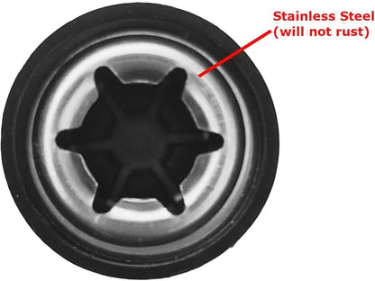 Hub Cap Replacement Compatible with Most Weber Charcoal Kettle Grills Retainer Cover Genesis Kenmore Part 987101 | Fits 3/8-inch Axles (2-Pack, Black)