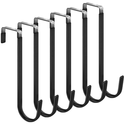 FYY Over the Door Hooks, Single-Hanger 4 Pack, Fits Doors 1 3/8" White