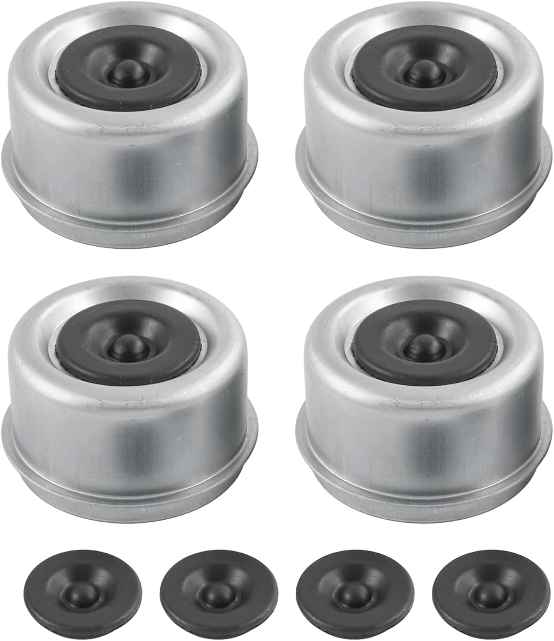 Trailer Hub Cap - Dust Caps for Trailer Axle Grease Fitting & Bearing Protection (4pk 2.44")…