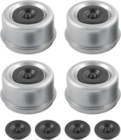 Trailer Hub Cap - Dust Caps for Trailer Axle Grease Fitting & Bearing Protection (4pk 2.44")…