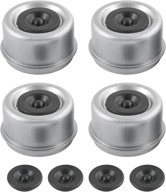 Trailer Hub Cap - Dust Caps for Trailer Axle Grease Fitting & Bearing Protection (4pk 2.44")…