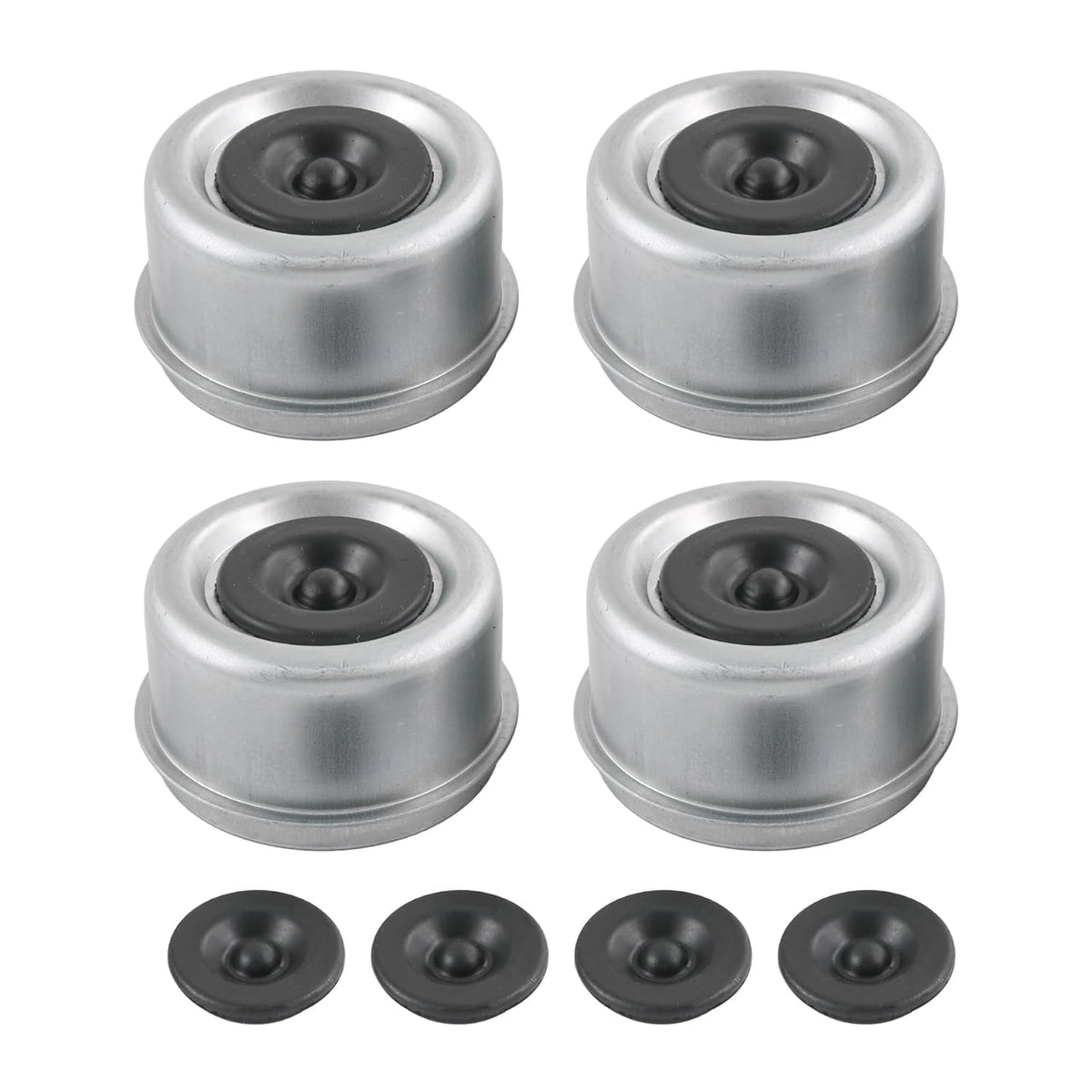 Trailer Hub Cap - Dust Caps for Trailer Axle Grease Fitting & Bearing Protection (4pk 2.44")…