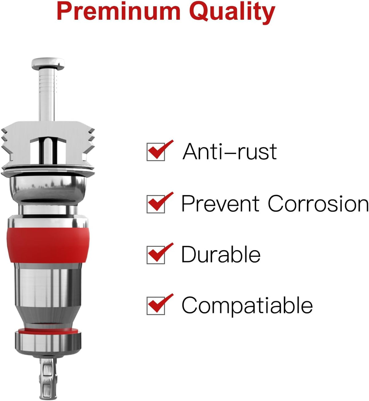 SUNSOUL 102PCS Schrader Tire Valve Cores with 4-Way Valve Core Removal Tool
