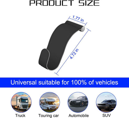 Bittwee 2PCS Car Glove Box Hooks Passenger Storage Hangers Black
