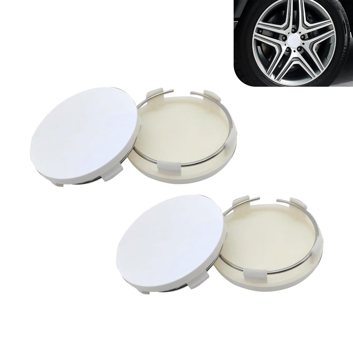 4 PCS Car Wheel Center Hub Cover, 60MM/2.36In Outer Diameter and 56MM/2.2In Inner Diameter, Snap-in Vehicle Rim Hub Caps Accessories (Silver)