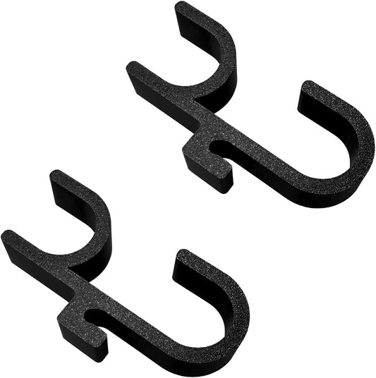 2PCS Car Trunk Umbrella Hook, Multifunctional Double Hook Automotive Back Seat Organizer, Universal No Drilling Car Interior Storage Hanger for Rain Gear & Towels (Double-BL)