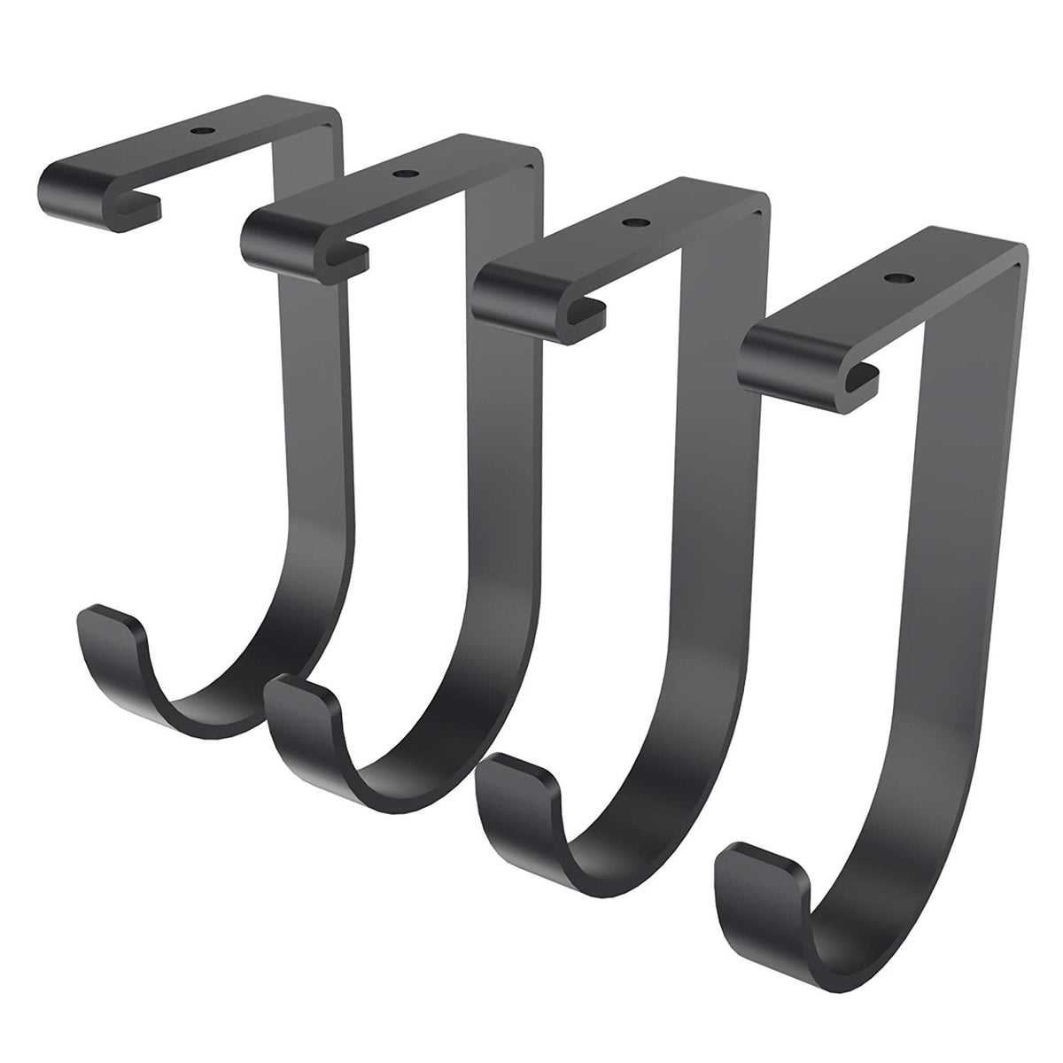 FLEXIMOUNTS 4 Pack Add-On Storage Flat Hooks, White