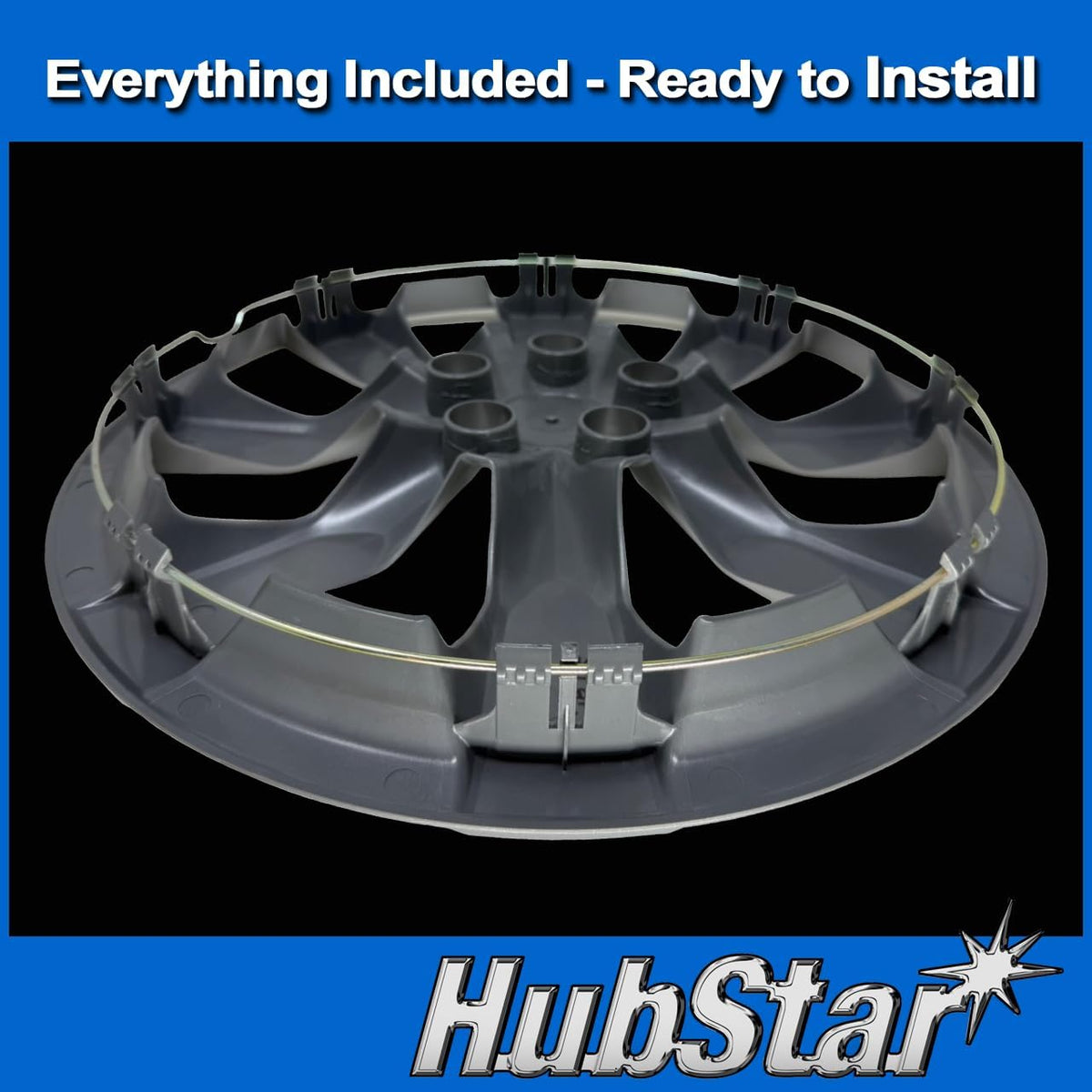 Replacement for Toyota Corolla 2014, 2015, 2016 Hubcap, Premium Quality Sturdy 16-inch Silver Wheel Cover (1 Piece)