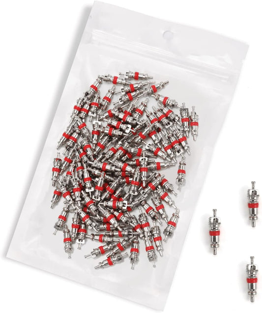 Riseuvo 100Pcs Schrader Tire Valve Cores